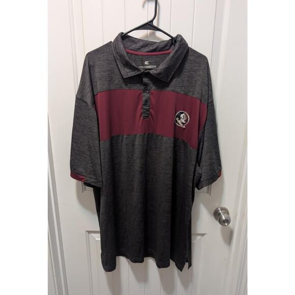 NCAA Men's Colosseum Black Florida State Seminoles Nelson Polo Size 2XL - Picture 1 of 7